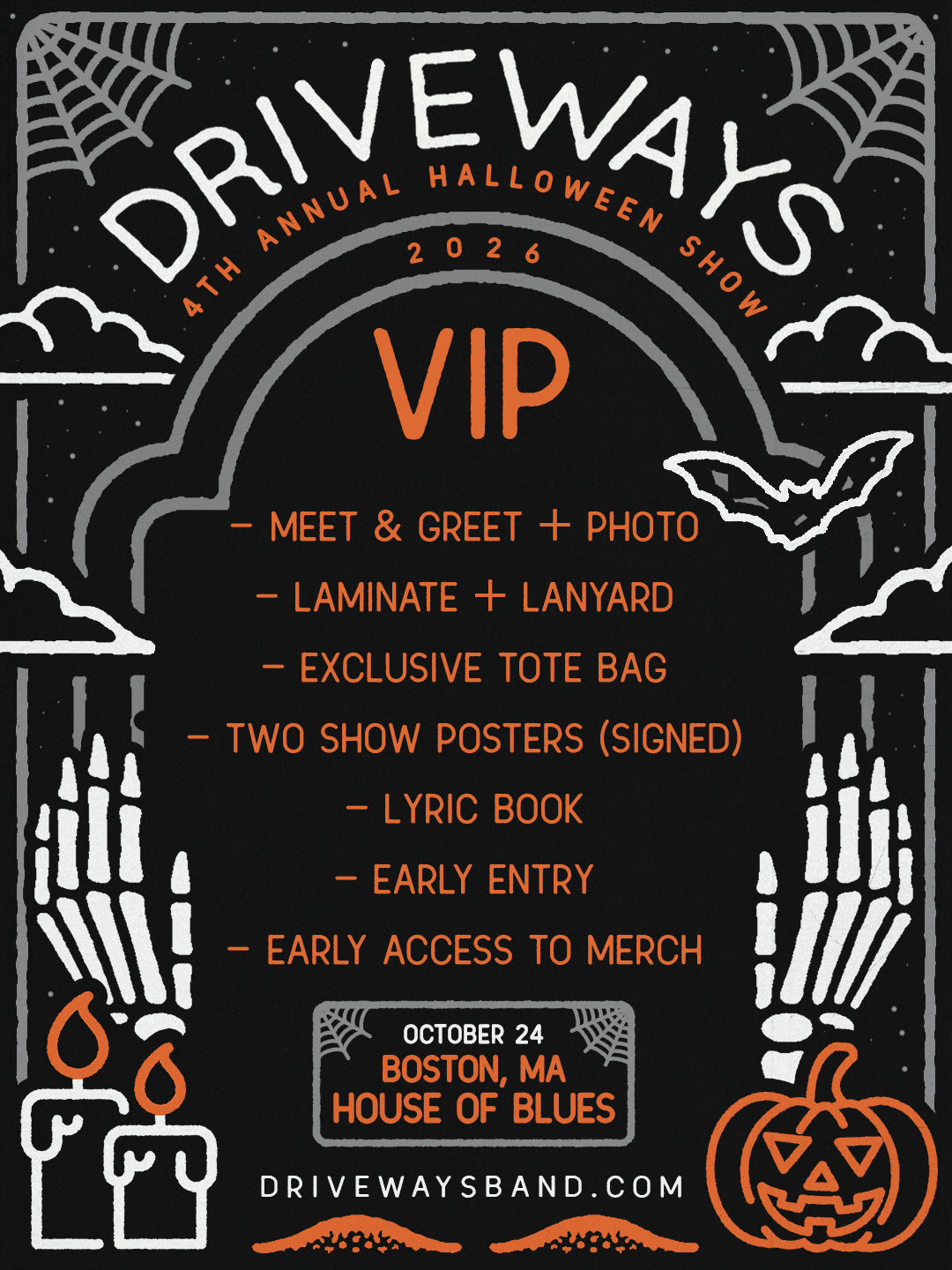 BOSTON - HOUSE OF BLUES - VIP